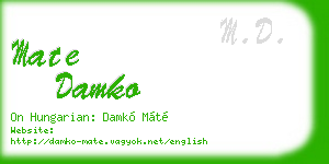 mate damko business card